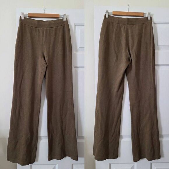ST.JOHN Santana Knit Straight Pants 6 Tan brown - Picture 1 of 7